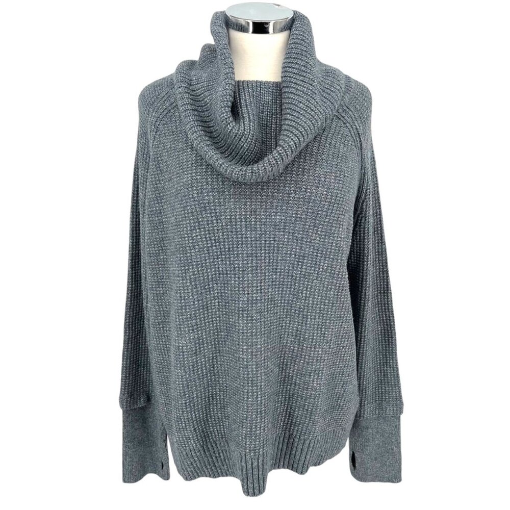 Market & Spruce Cowl Neck Cozy Sweater Blue Size XXL NWT